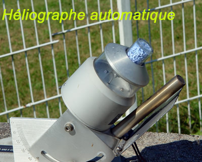 Héliographe automatique pour mesurer la durée de l'insolation