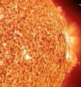 surface du soleil en ébullition