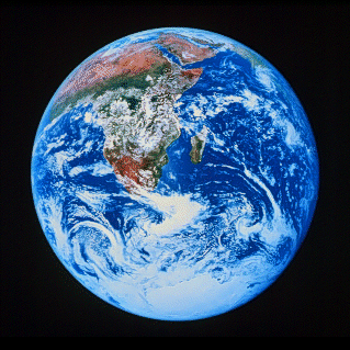 la terre vue depuis l'espace